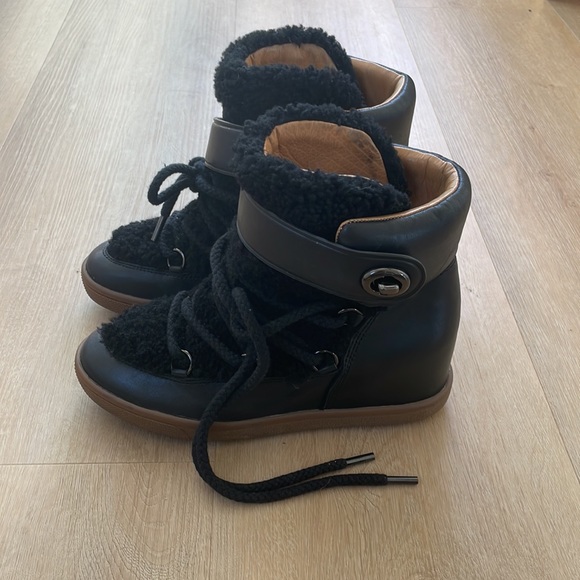 Coach Sherling black leather Monroe women booties - Picture 4 of 9